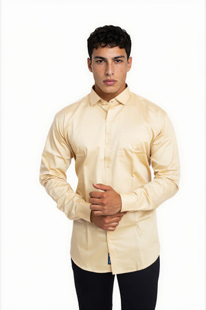 beige shirt