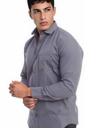 grey shirt