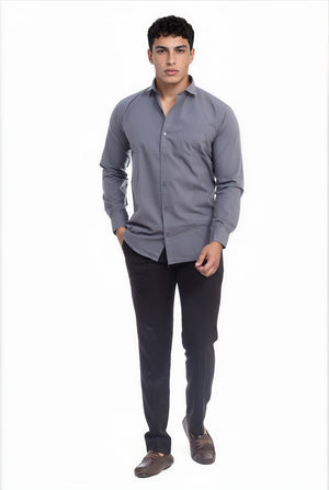 grey shirt