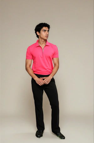 pink polo t-shirt