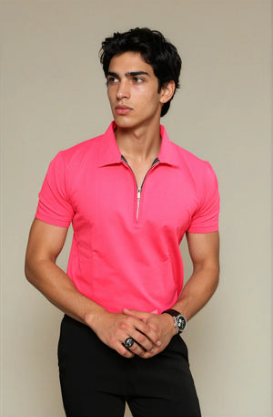pink polo t-shirt