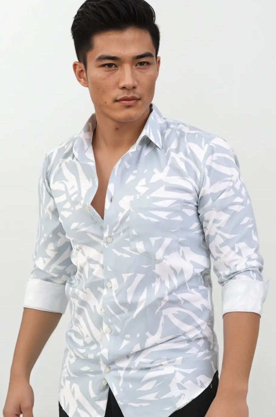 Abstract Leaf Print Crafted from our exclusive Aurelio Cotton