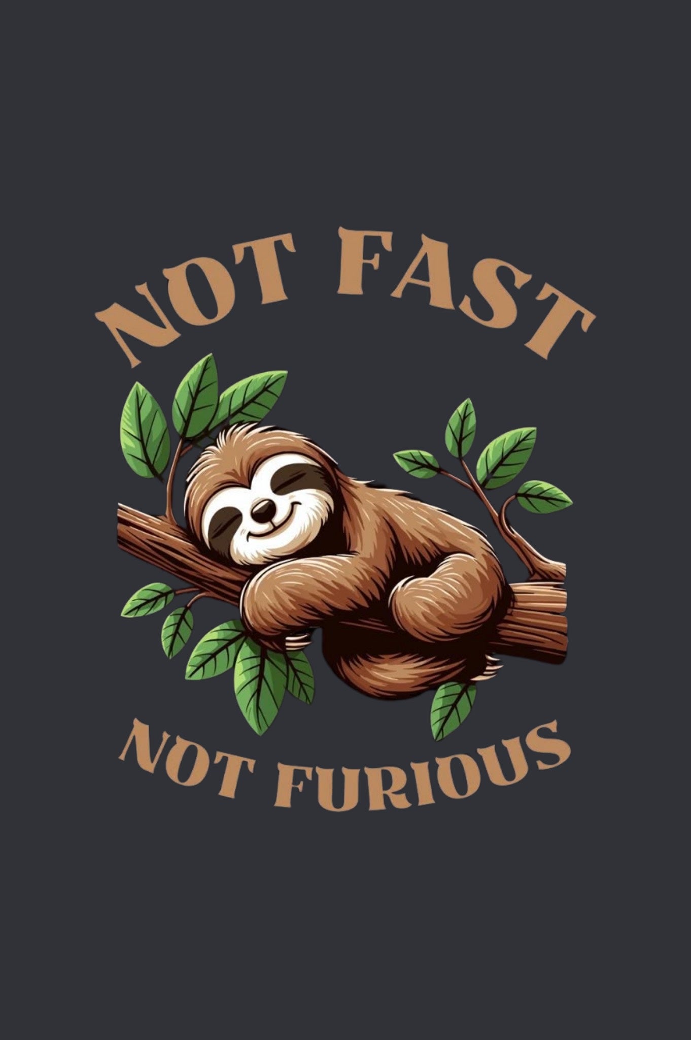 Oversized Tshirt Not Fast Not Furious Black