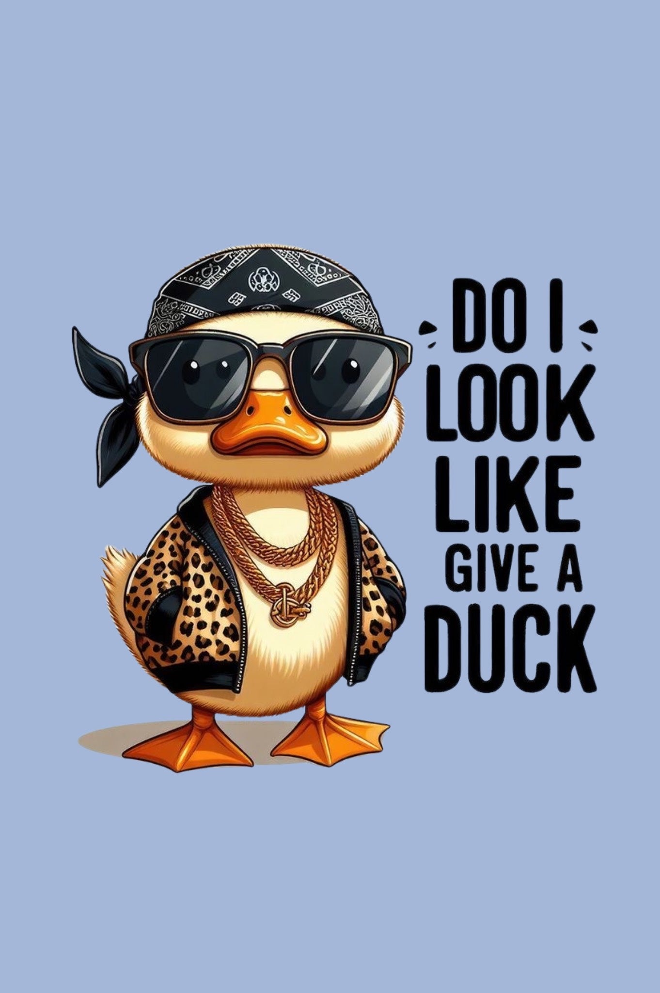 Oversized Tshirt Do I Look Like I Give A Duck Cerulean