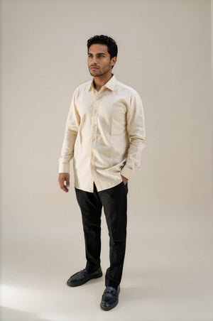 Cream Linen Shirt