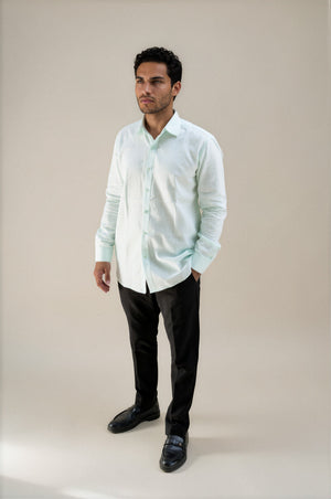 green Linen Shirt