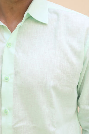 green Linen Shirt