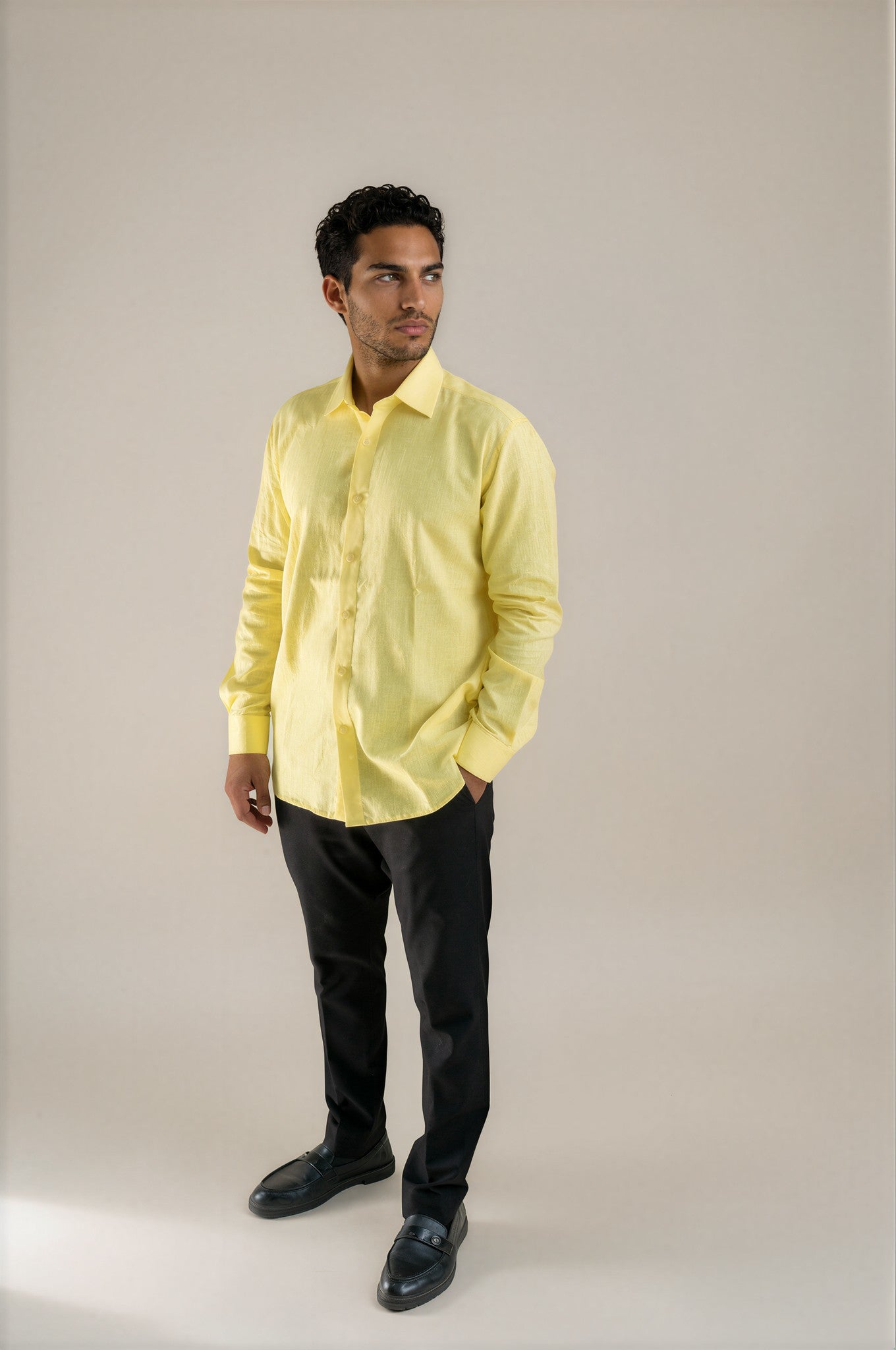 LEMON LINEN SHIRT