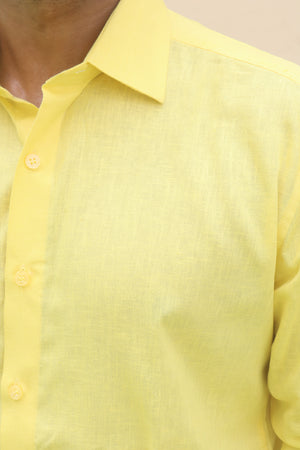 LEMON LINEN SHIRT
