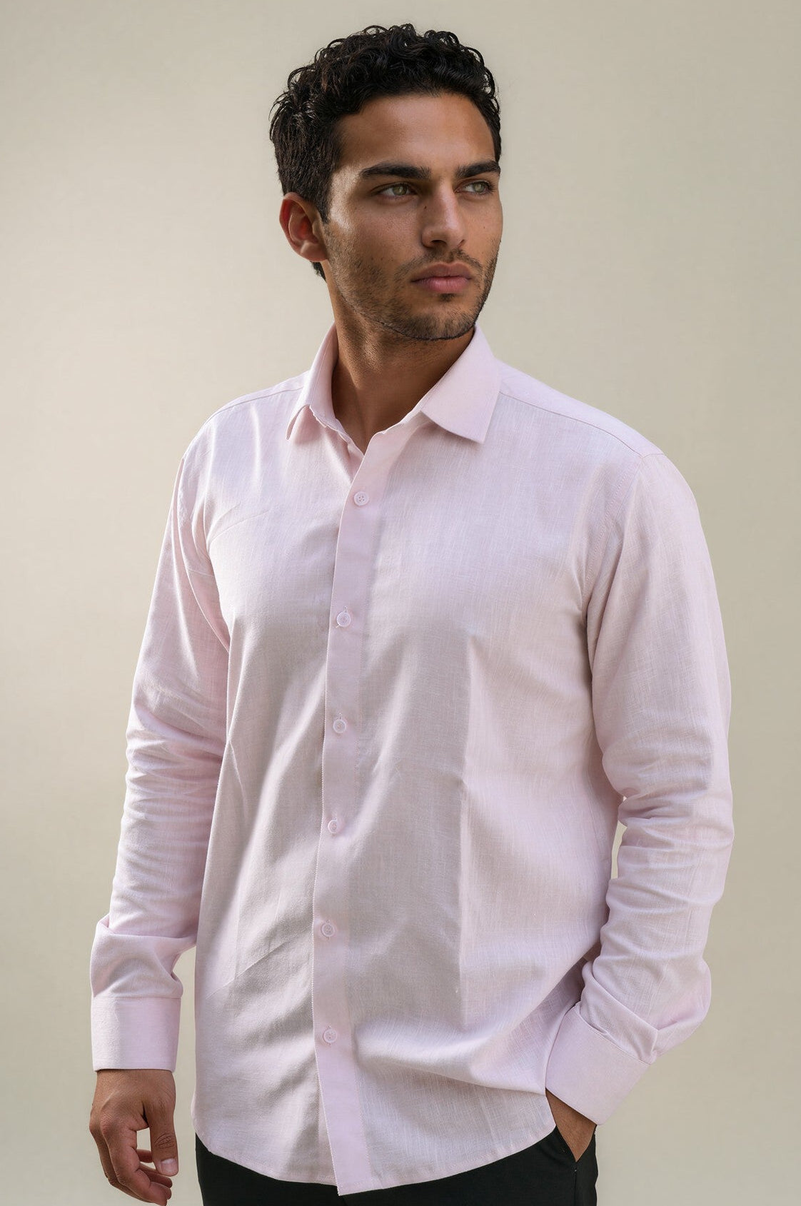 Dusty Rose Linen Shirt