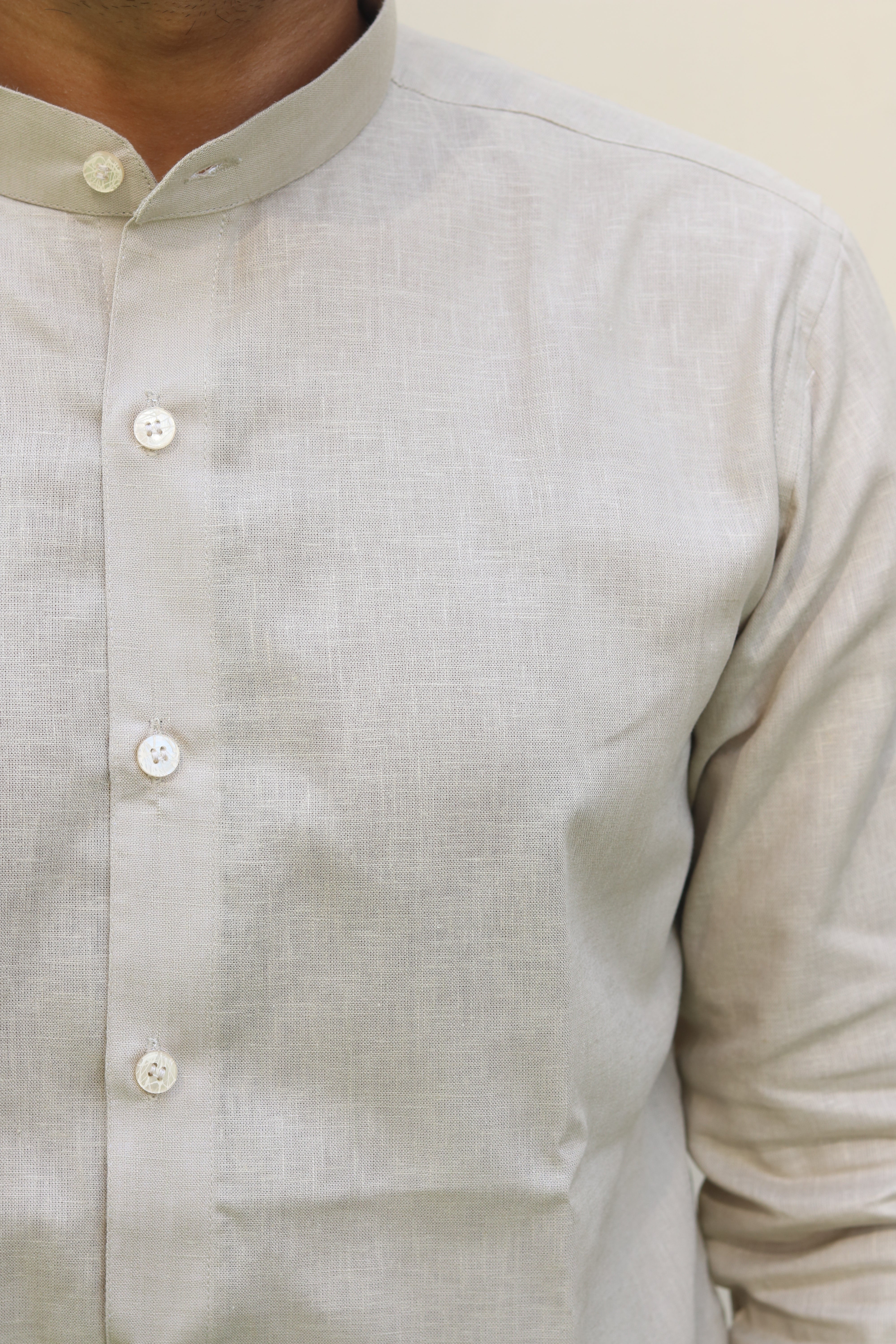 ivory linen shirt
