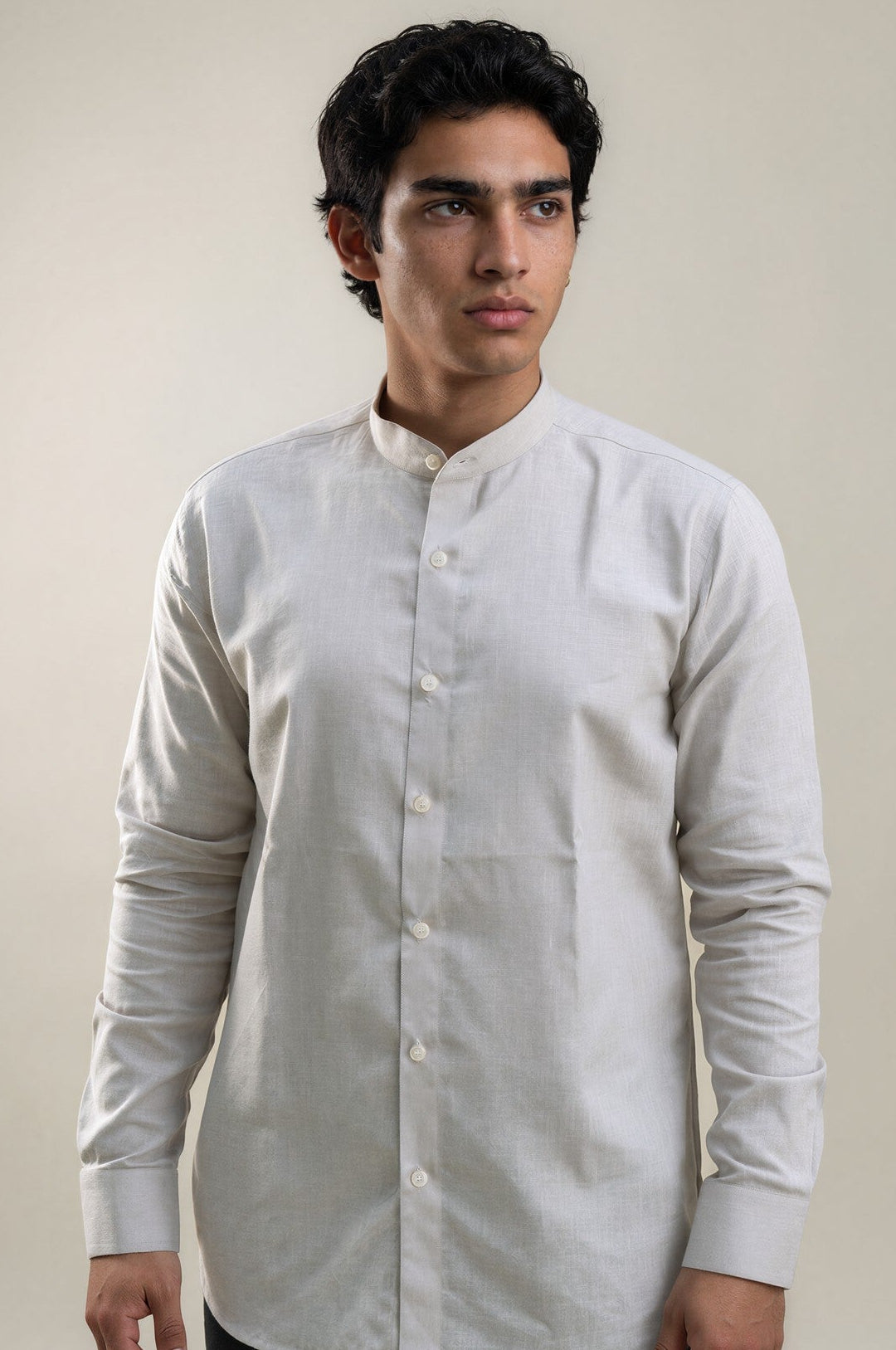ivory linen shirt