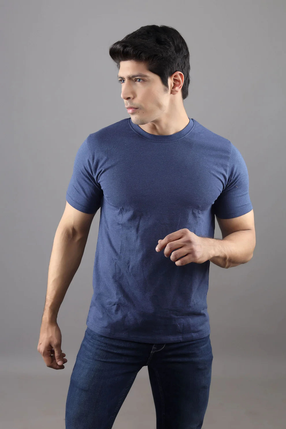 Navy Blue Crew Neck T-shirt