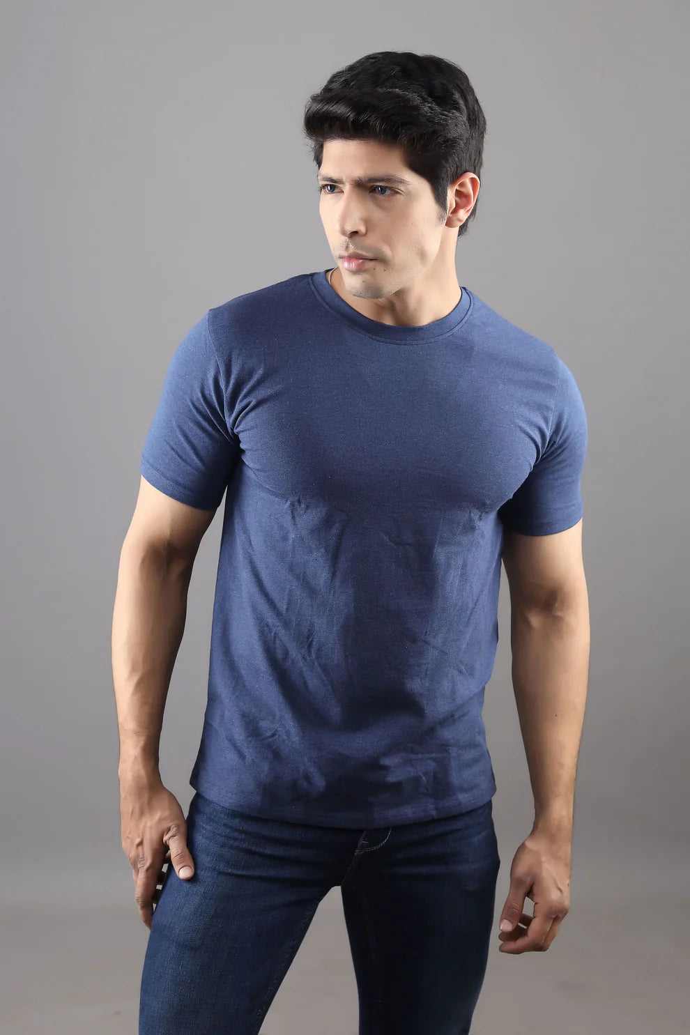 Navy Blue Crew Neck T-shirt