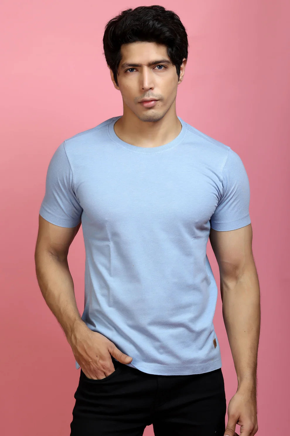 Sky Blue Crew Neck T-shirt