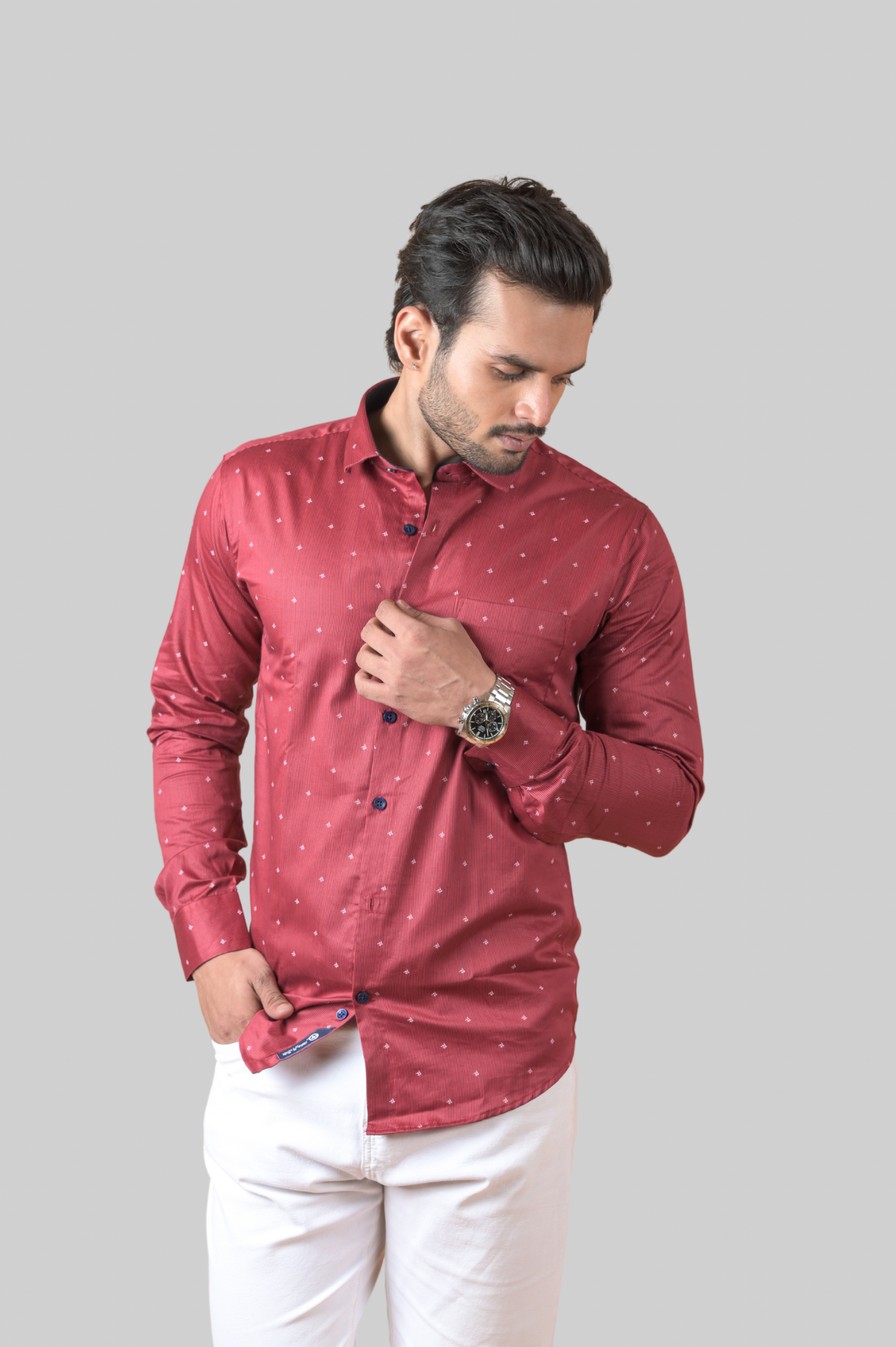Printed Shirts for Men - Pin Stripes With Print