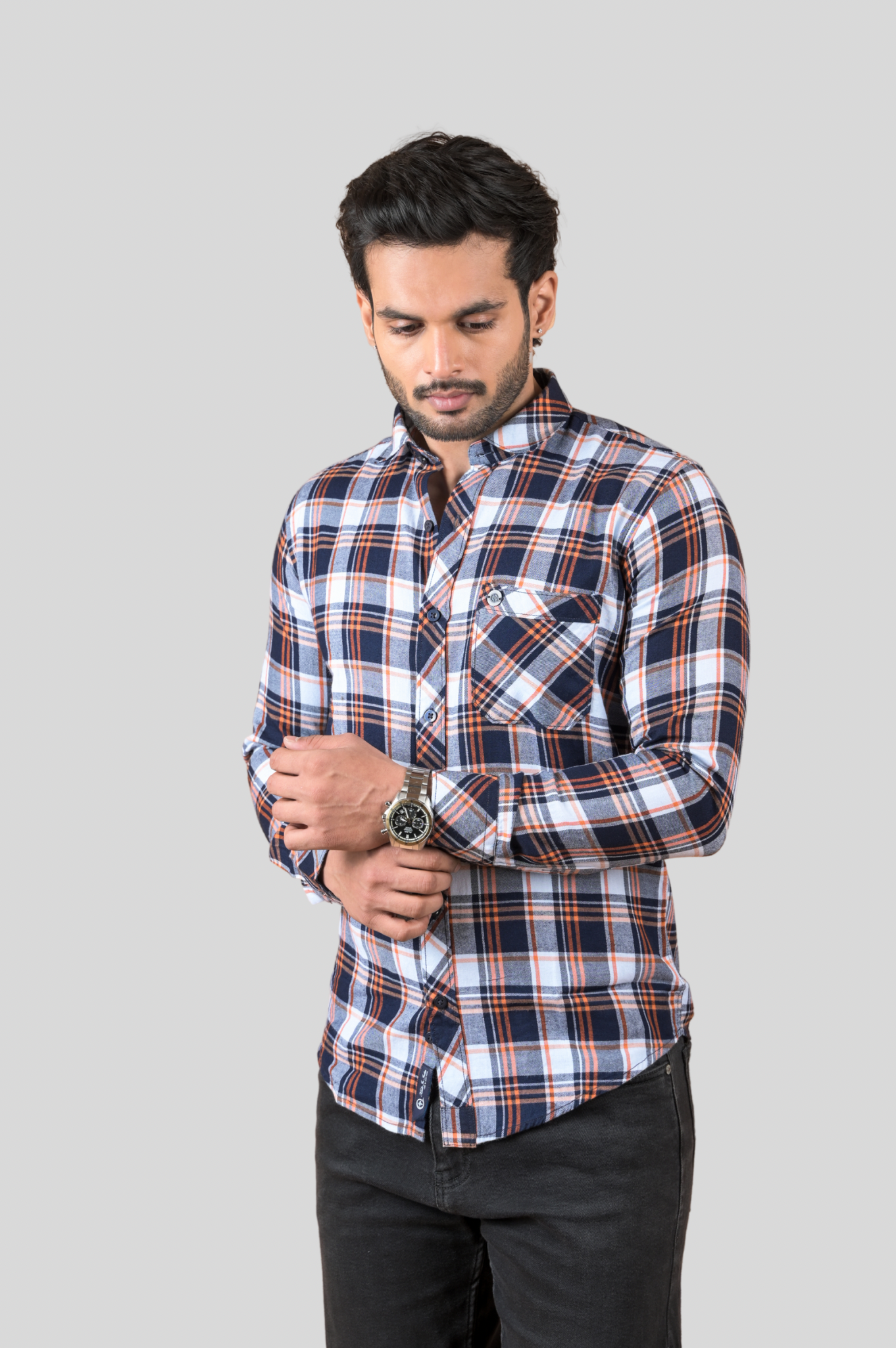 Melange Check Shirt For Men