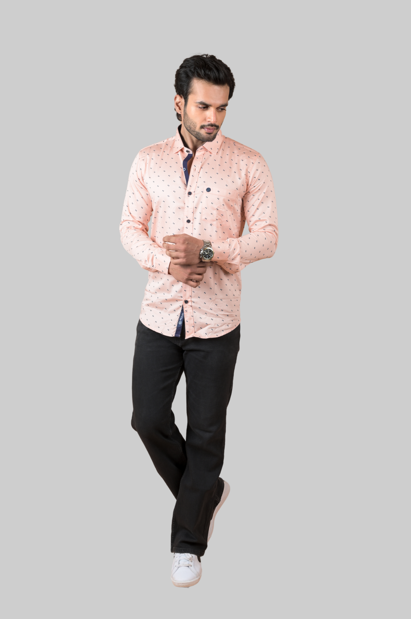 Printed Shirts for Men Peach