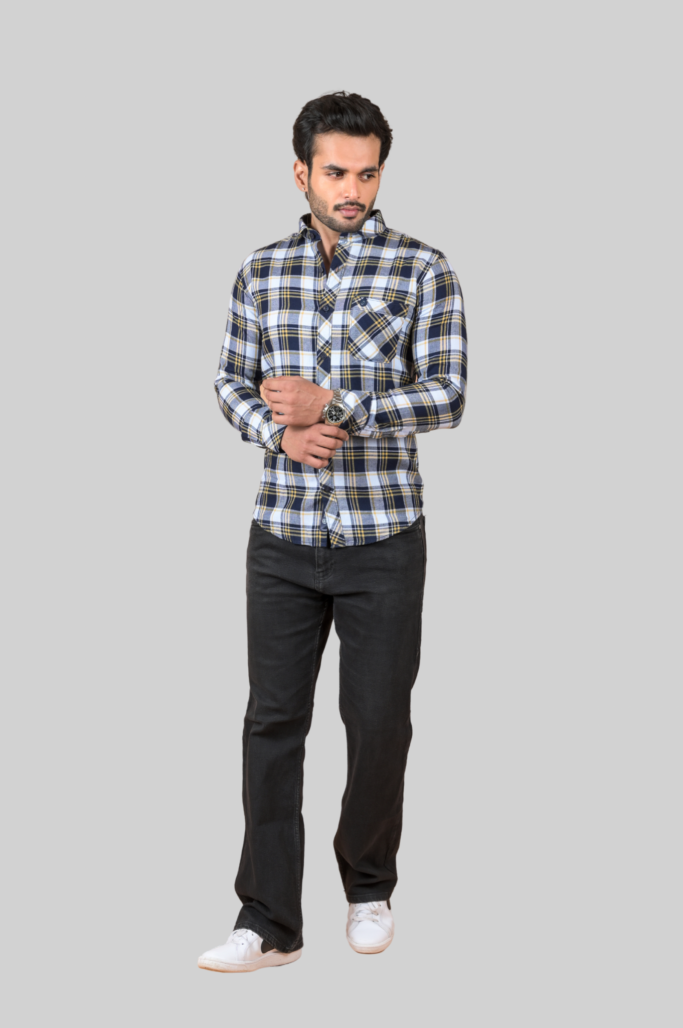 Melange Check Shirt For Men