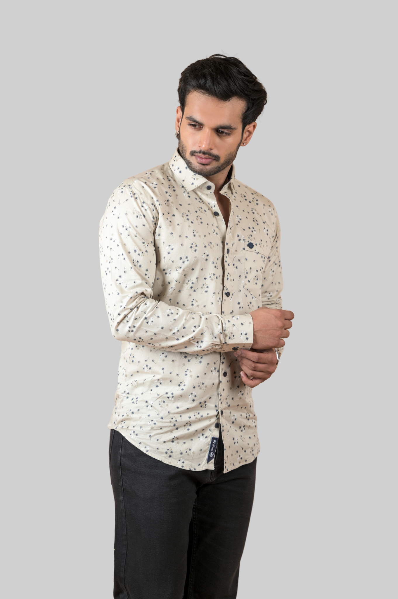 Brown Printed Shirt For Men