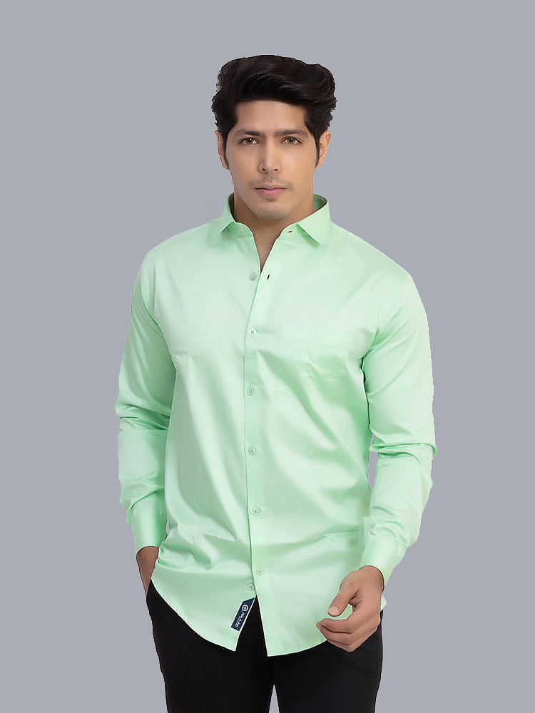 Plain Shirts for Men - Mint Green Solid Giza Formal Men Shirt Indian Threads Plain Shirts for Men - Mint Green Solid Giza Formal Men Shirt Indian Threads