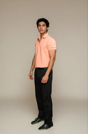peach polo t-shirt