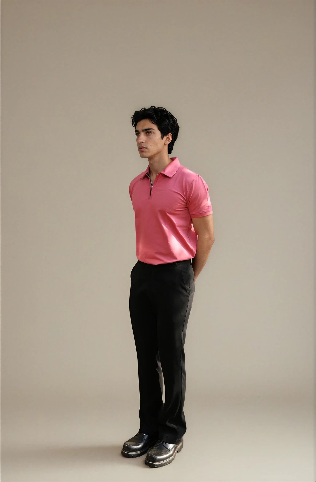 pink polo t-shirt 