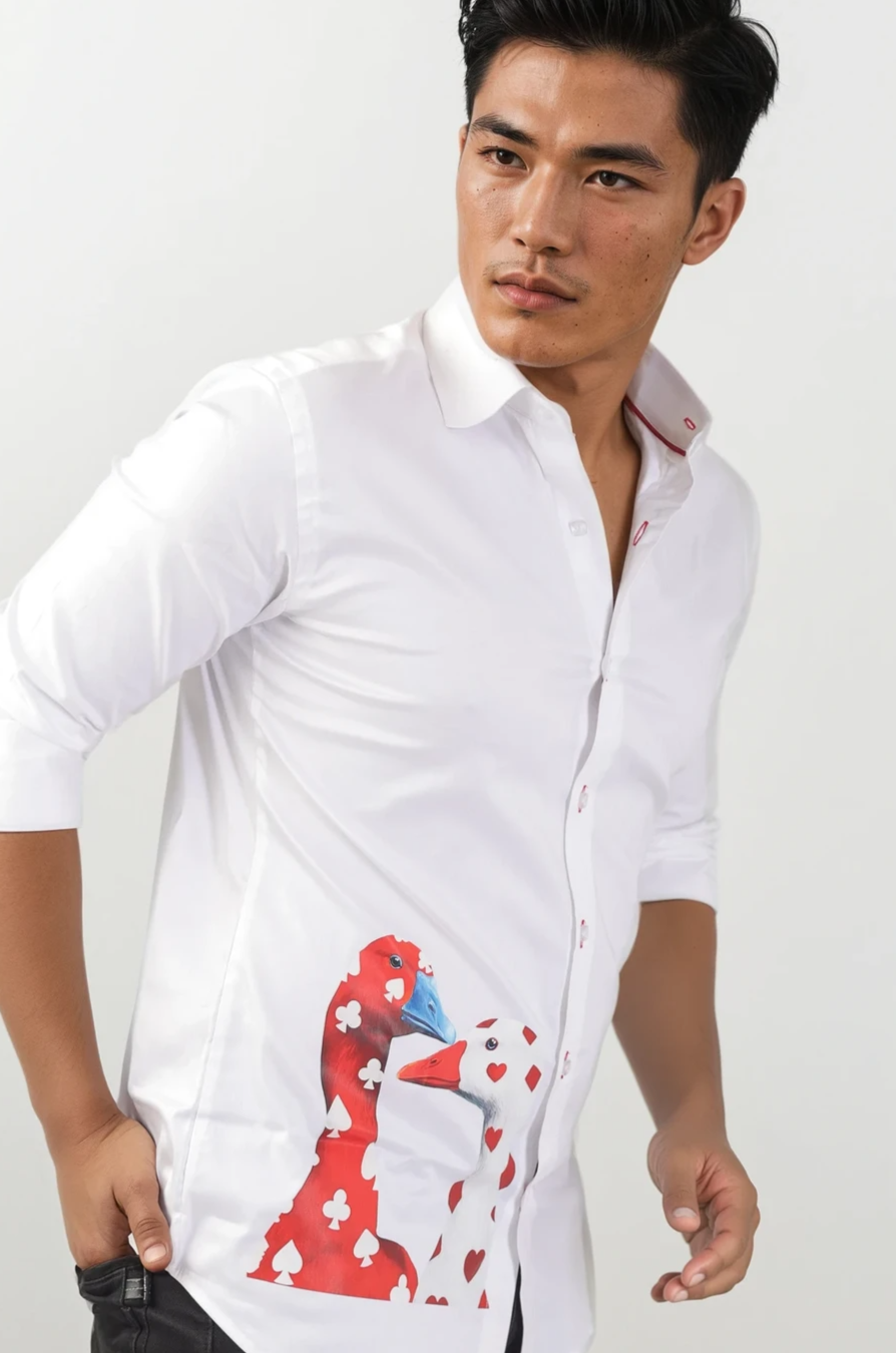 The High Roller Duck Print Casual Shirt