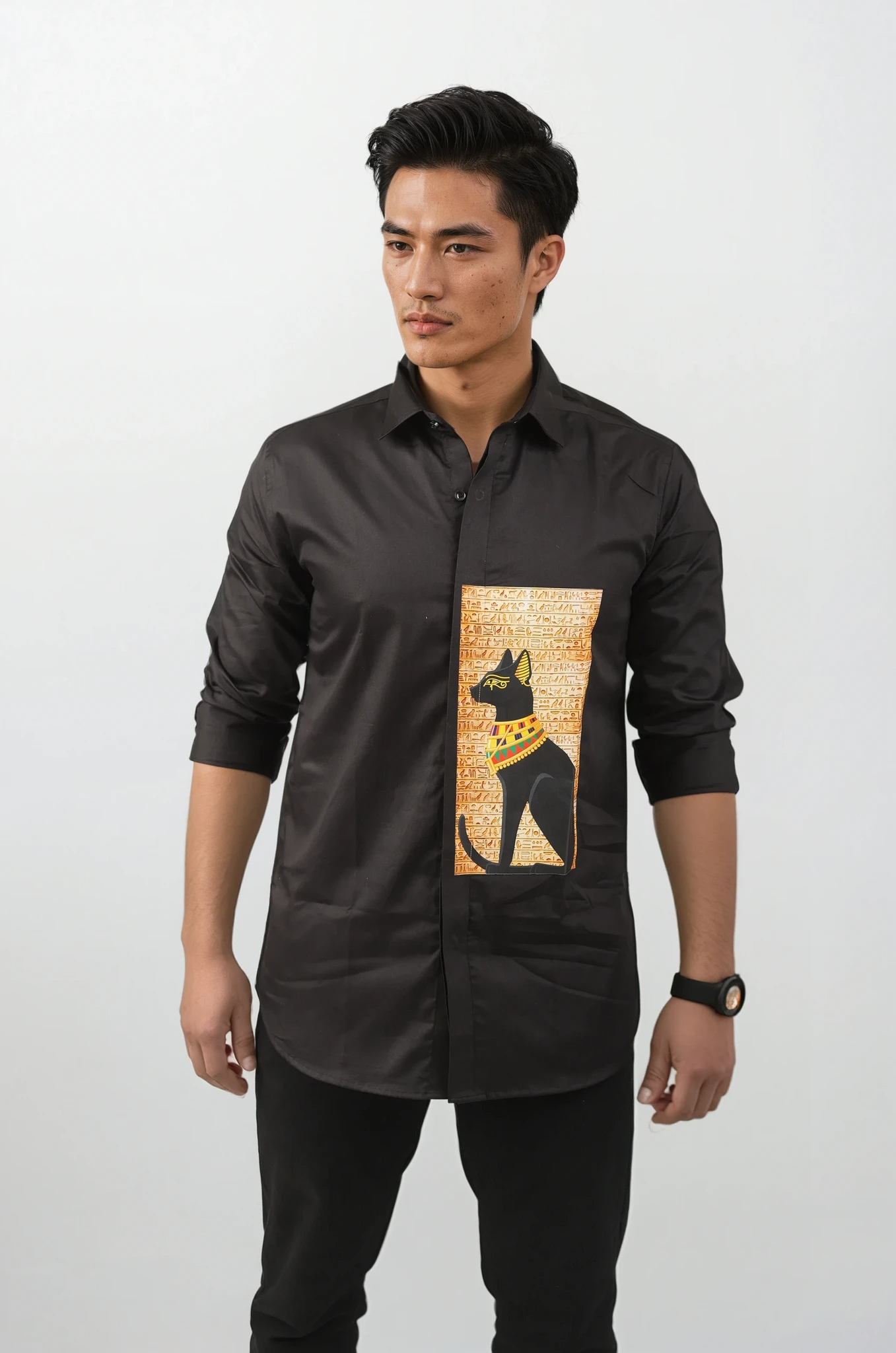 Black Egyptian Bastet Art Shirt
