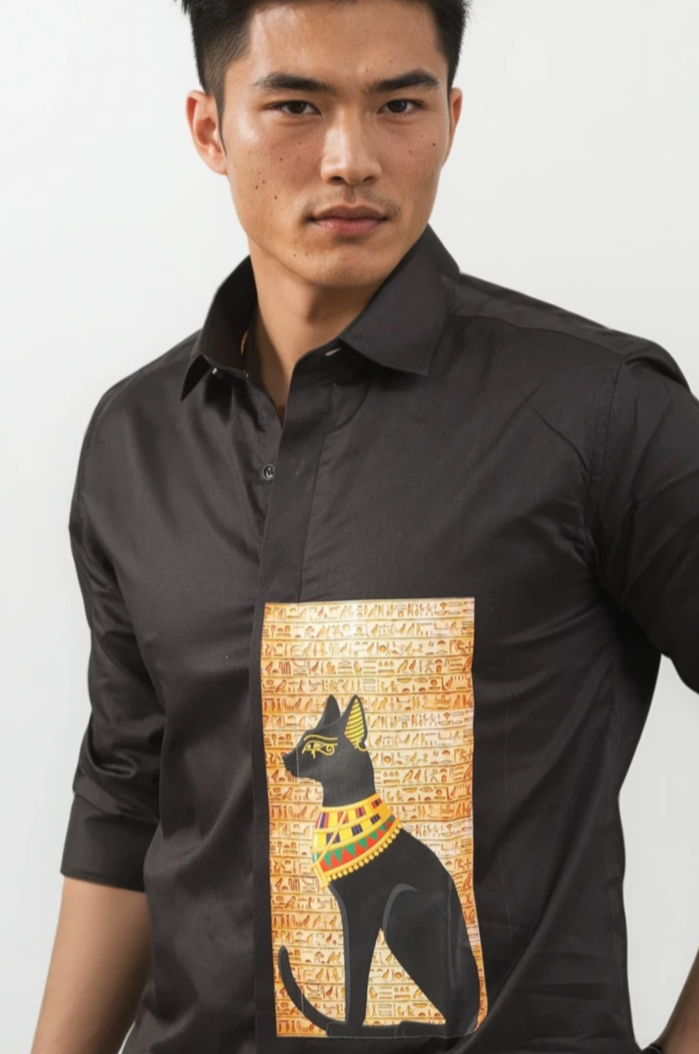 Black Egyptian Bastet Art Shirt