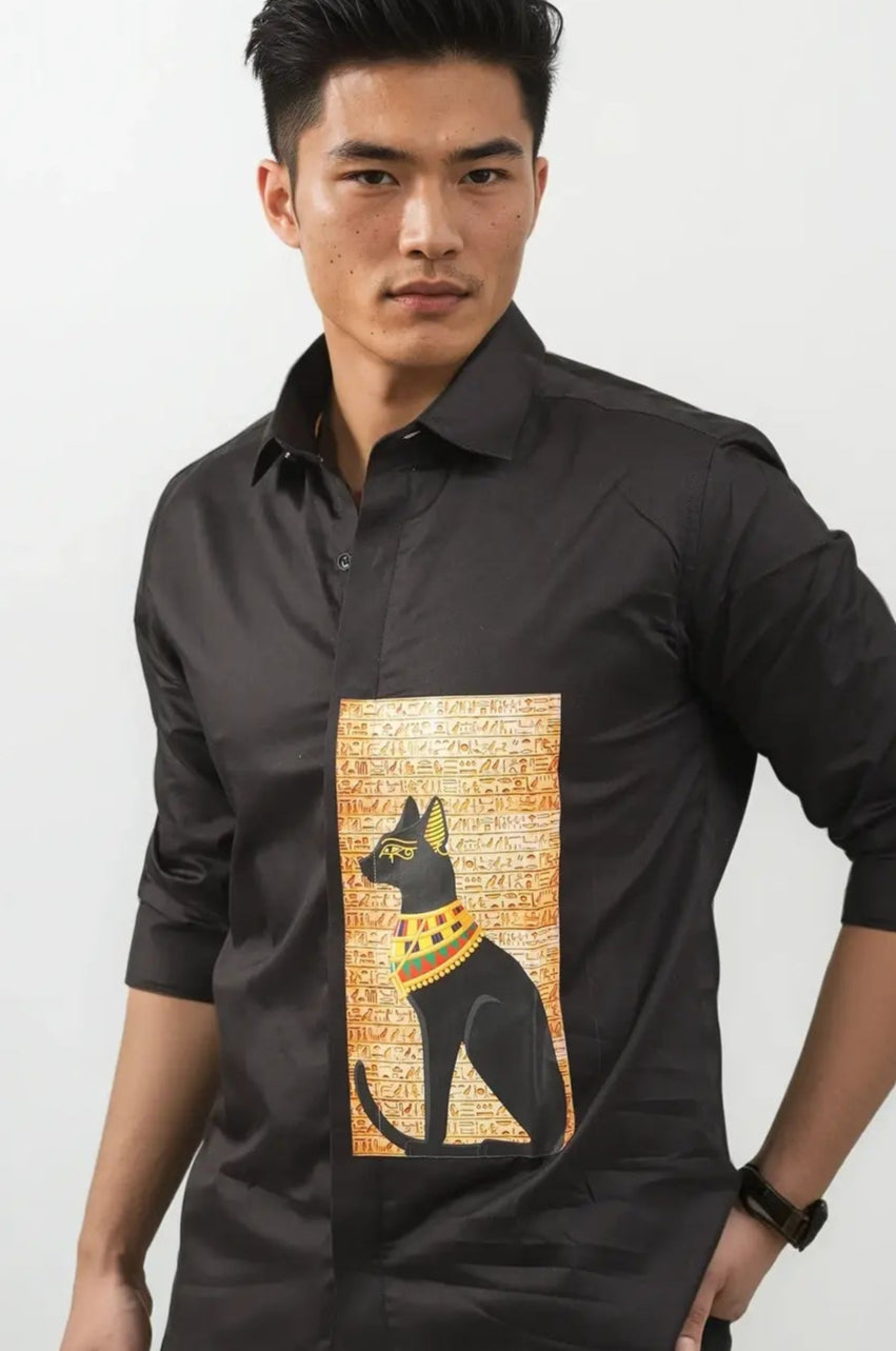 Black Egyptian Bastet Art Shirt