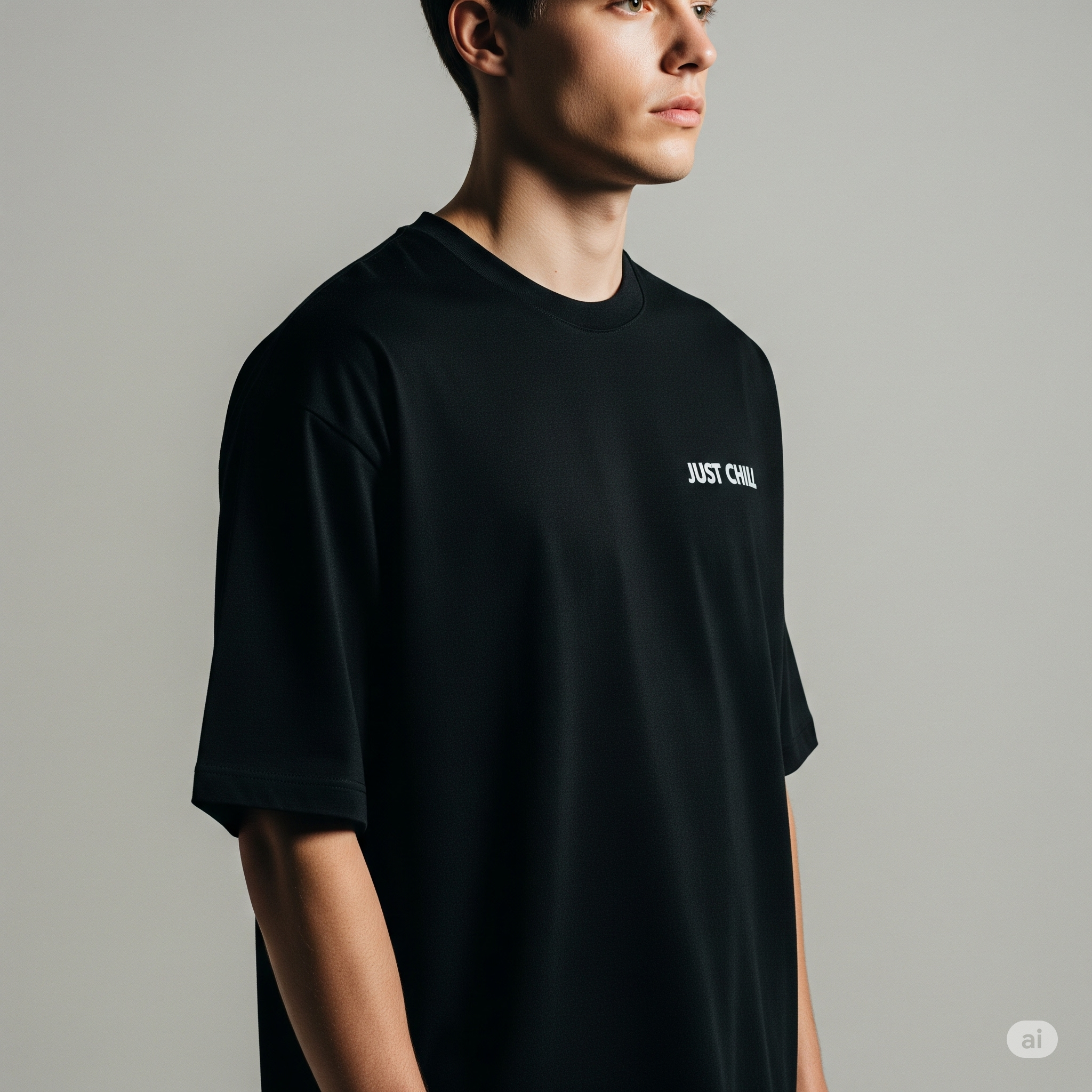 Oversized Tshirt Black Just Chill