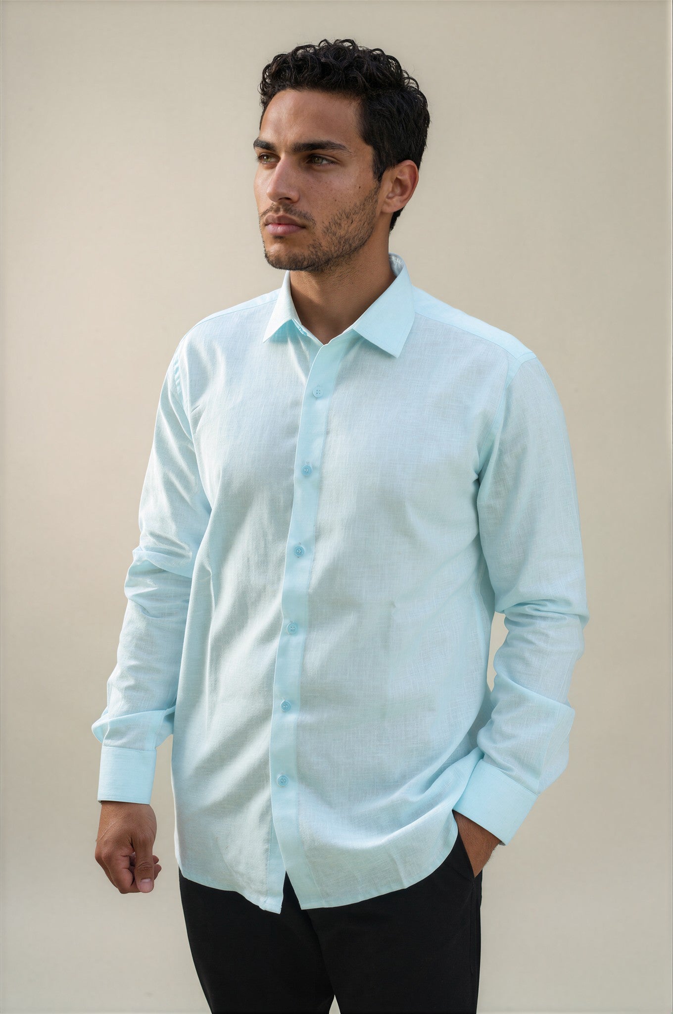 Blue Mist Linen Shirt 