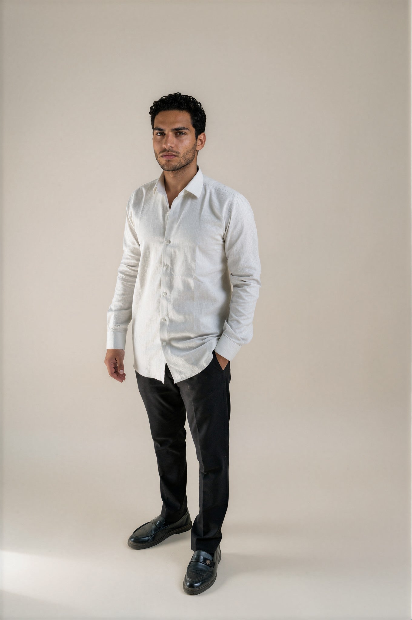 Grey Linen Shirt 