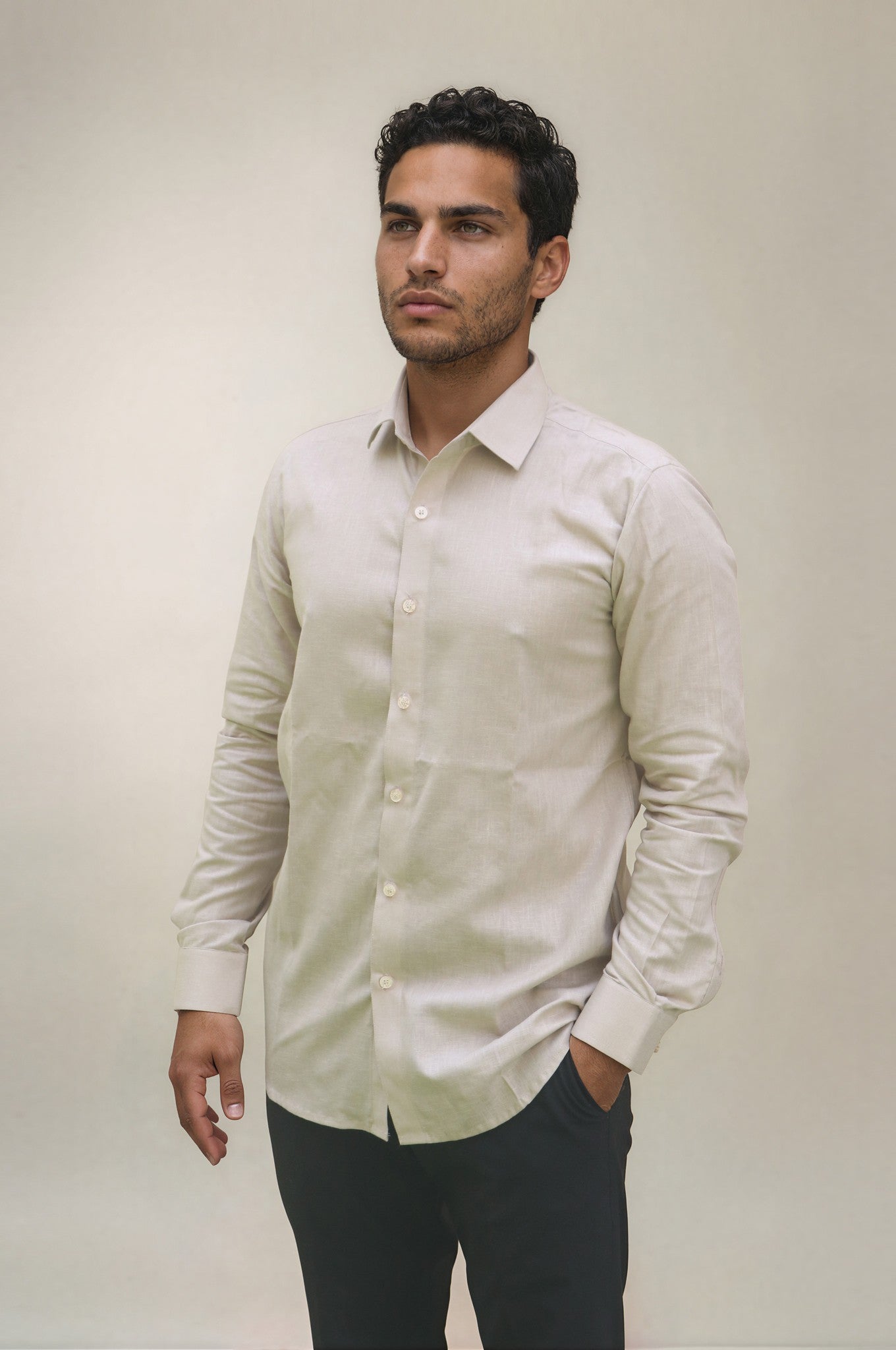 Ivory Linen Shirt  