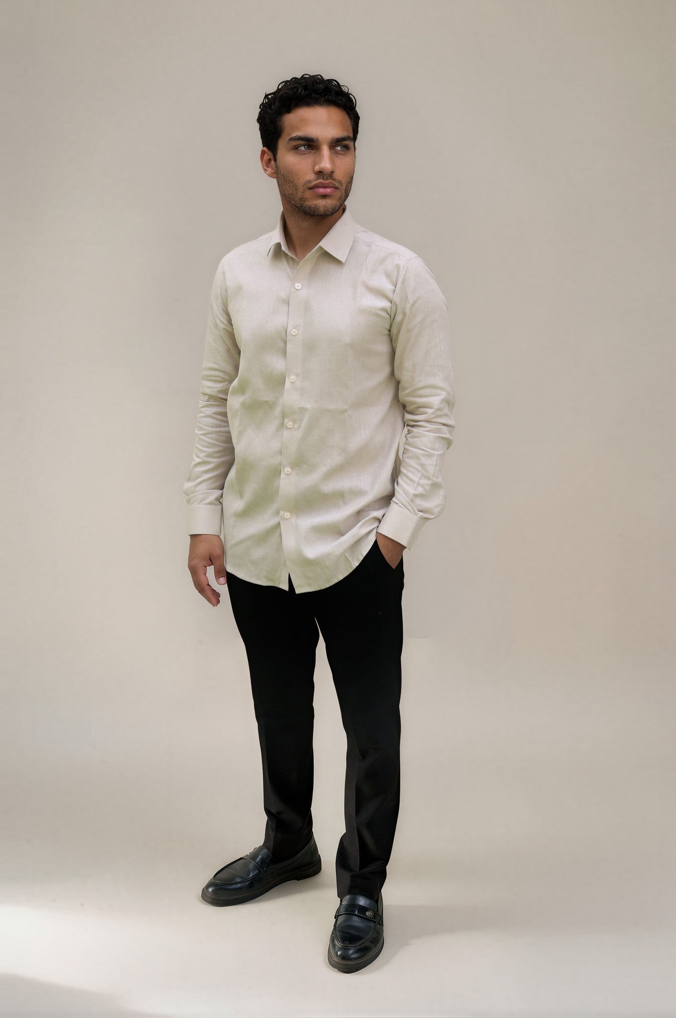 Ivory Linen Shirt  