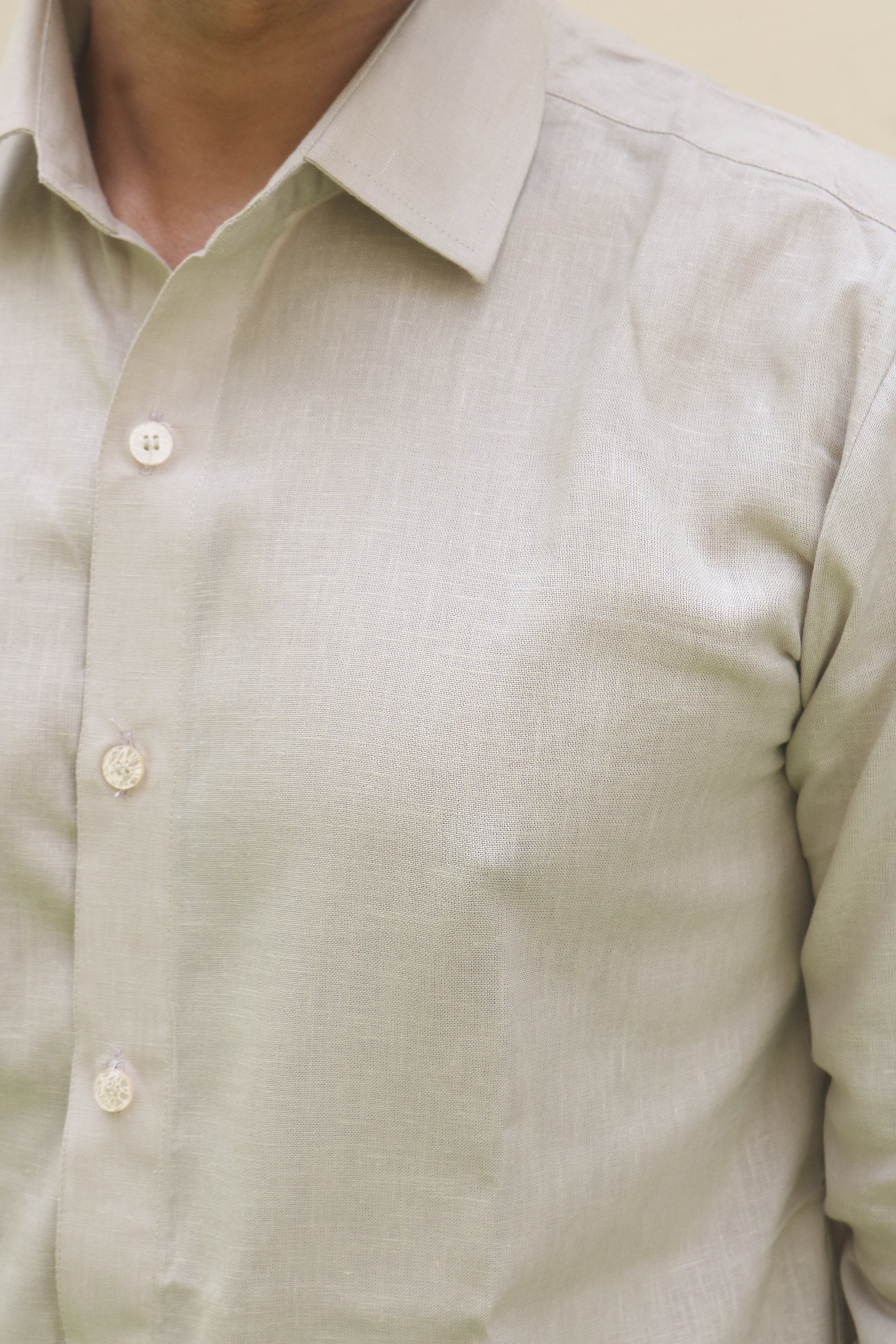 Ivory Linen Shirt  