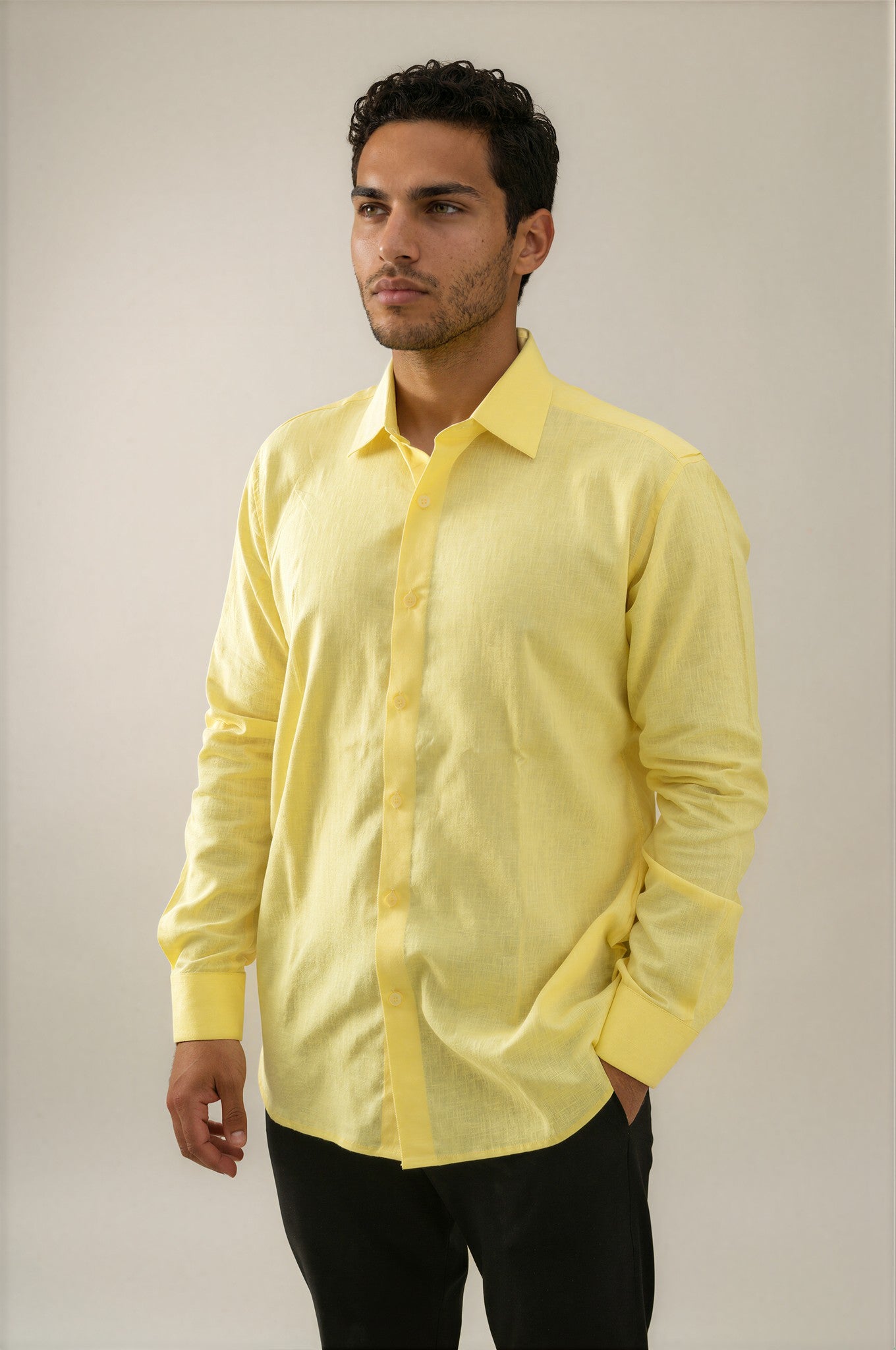 LEMON LINEN SHIRT 