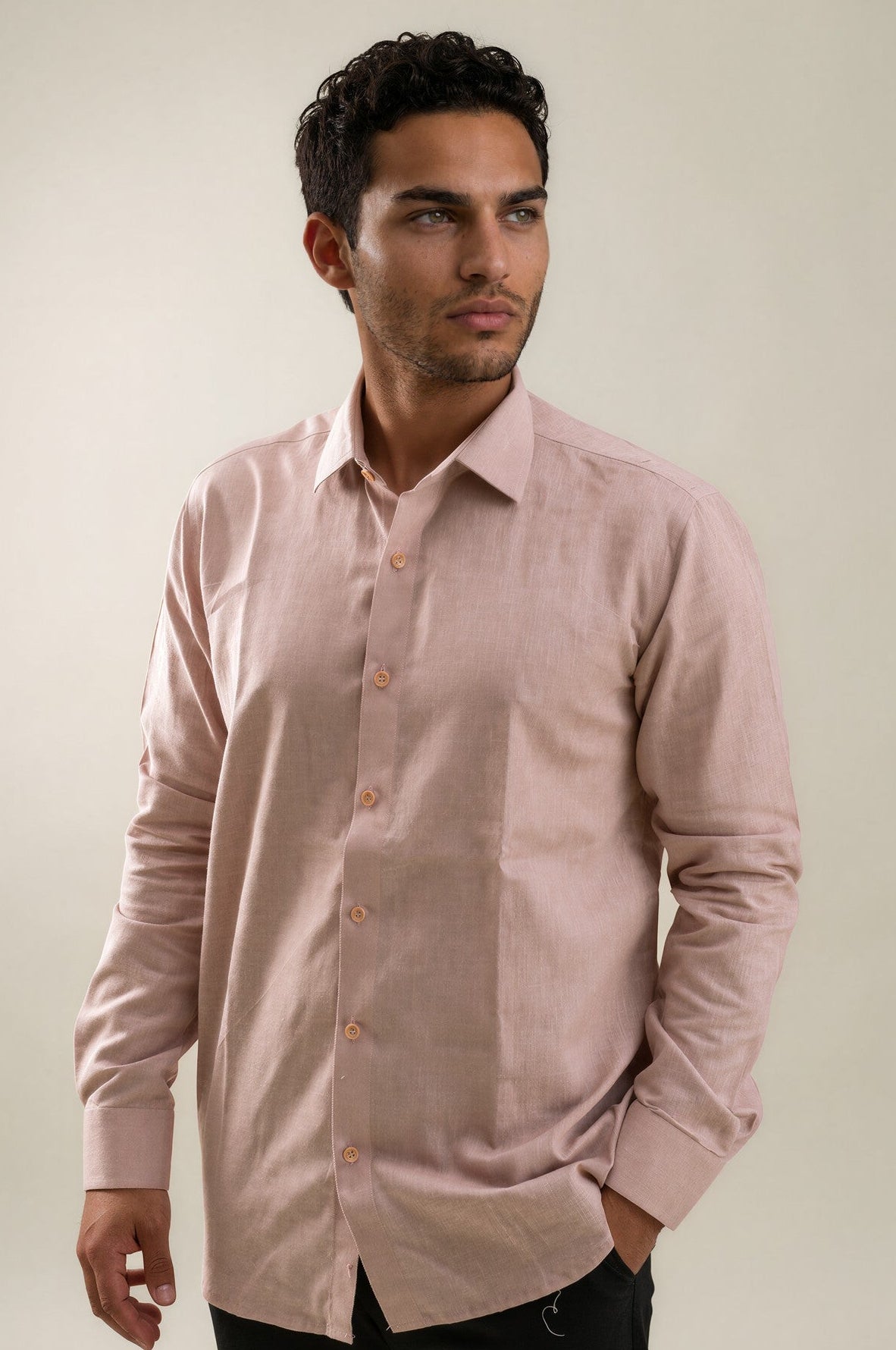 BROWN Linen Shirt 