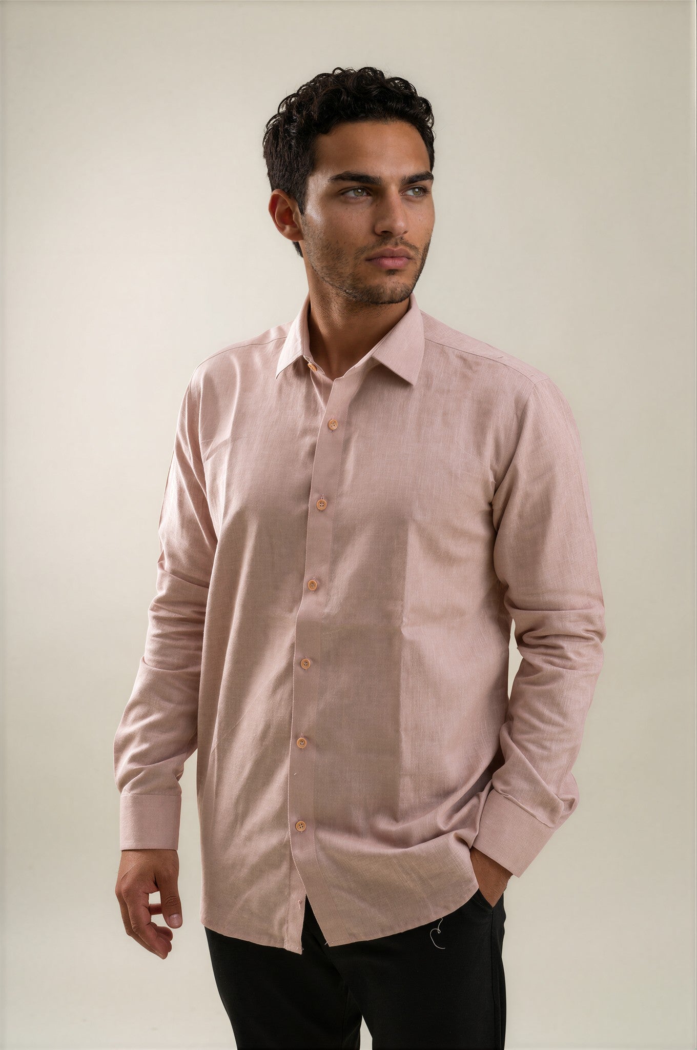 BROWN Linen Shirt 