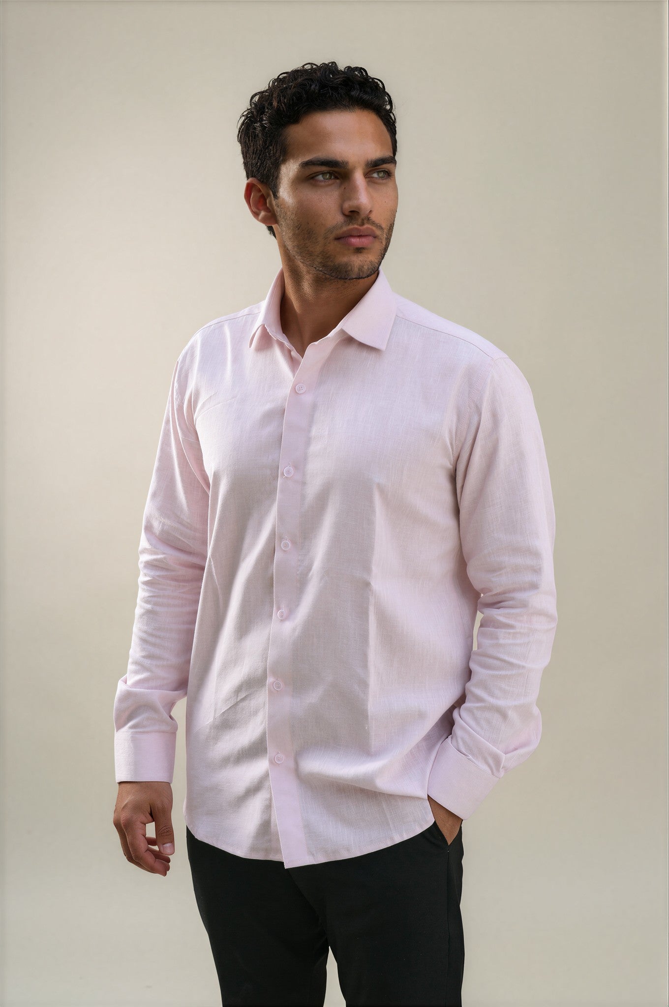 Dusty Rose Linen Shirt 