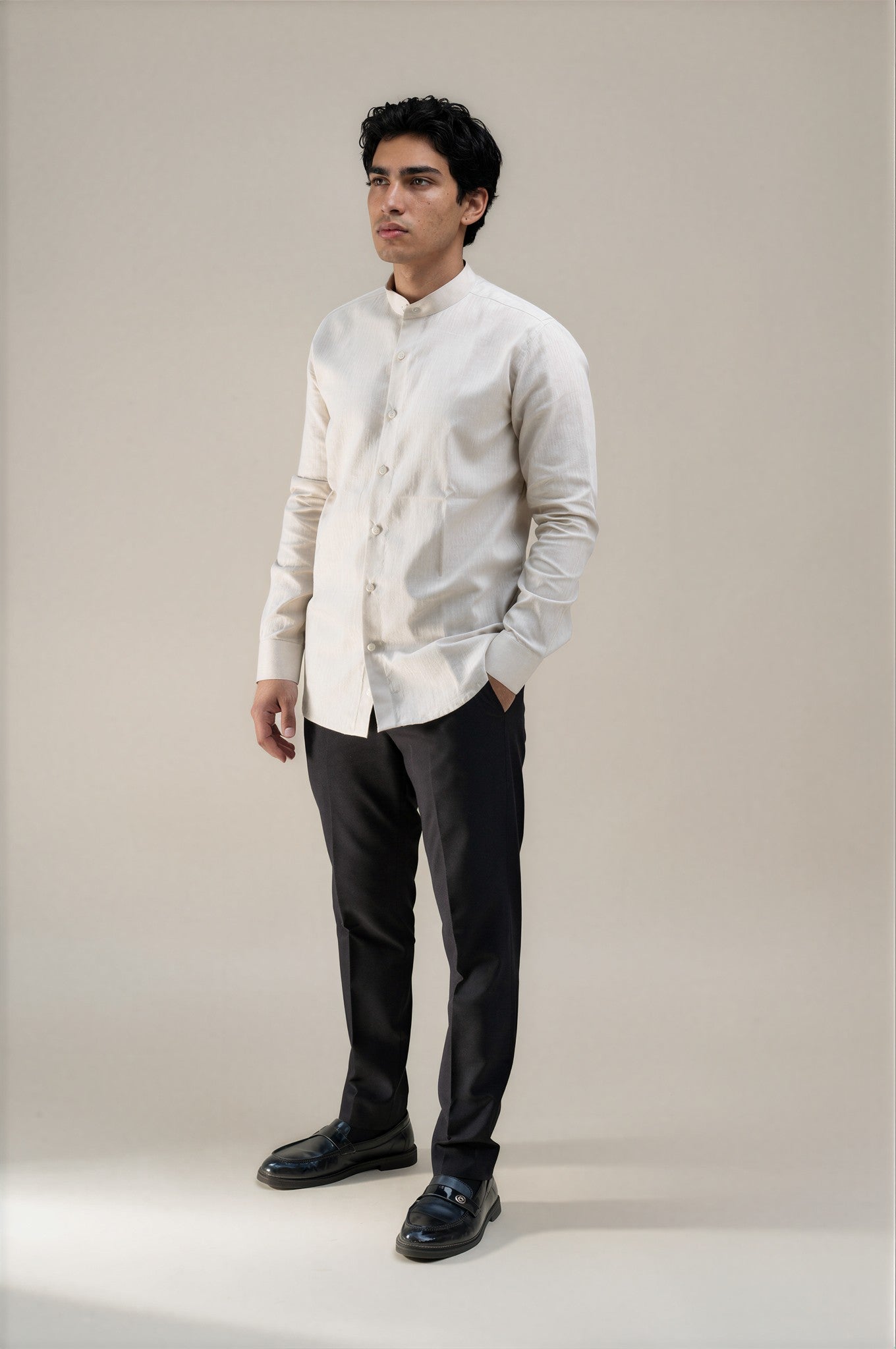 ivory linen shirt 