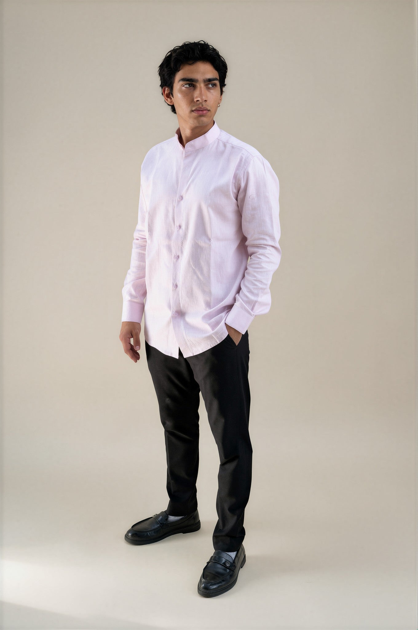 pink linen shirt 