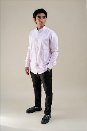 pink linen shirt 