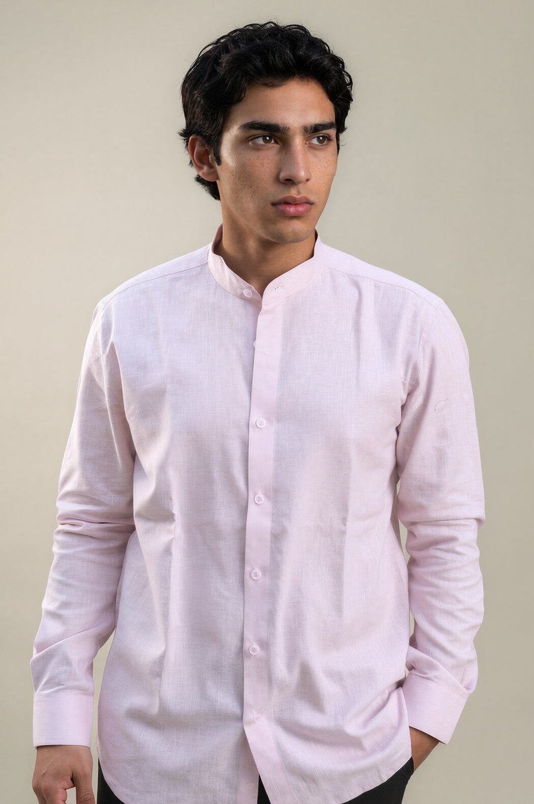 pink linen shirt 