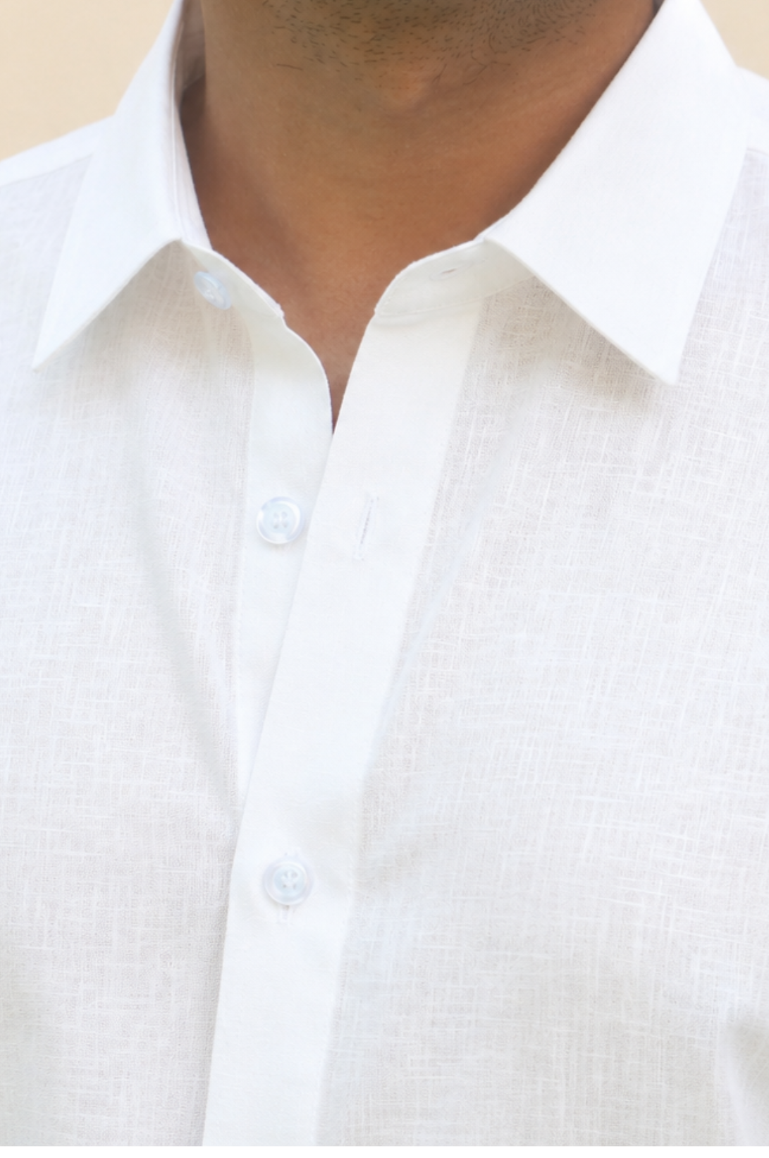 Pure White Linen Shirt  