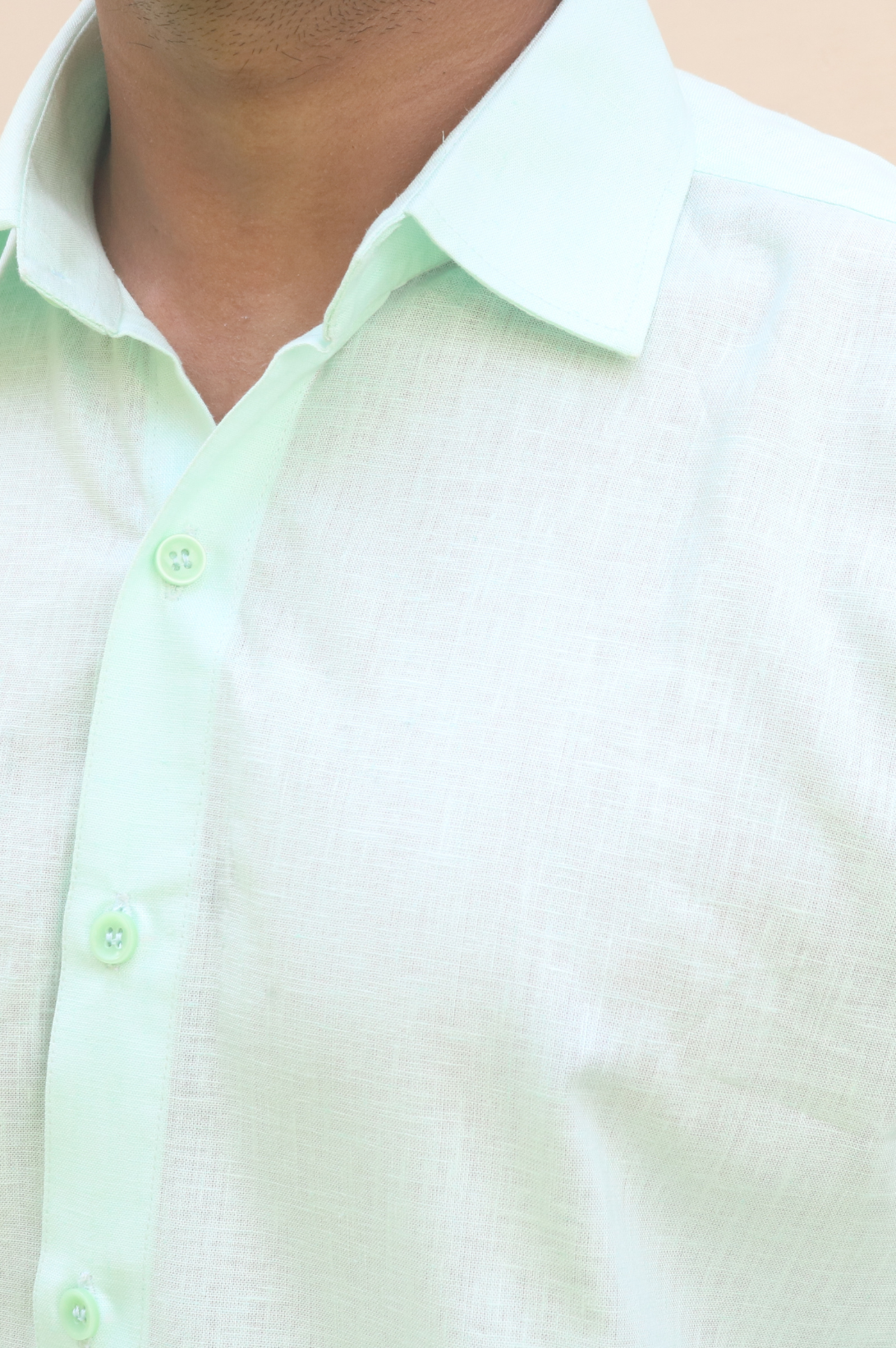 green Linen Shirt