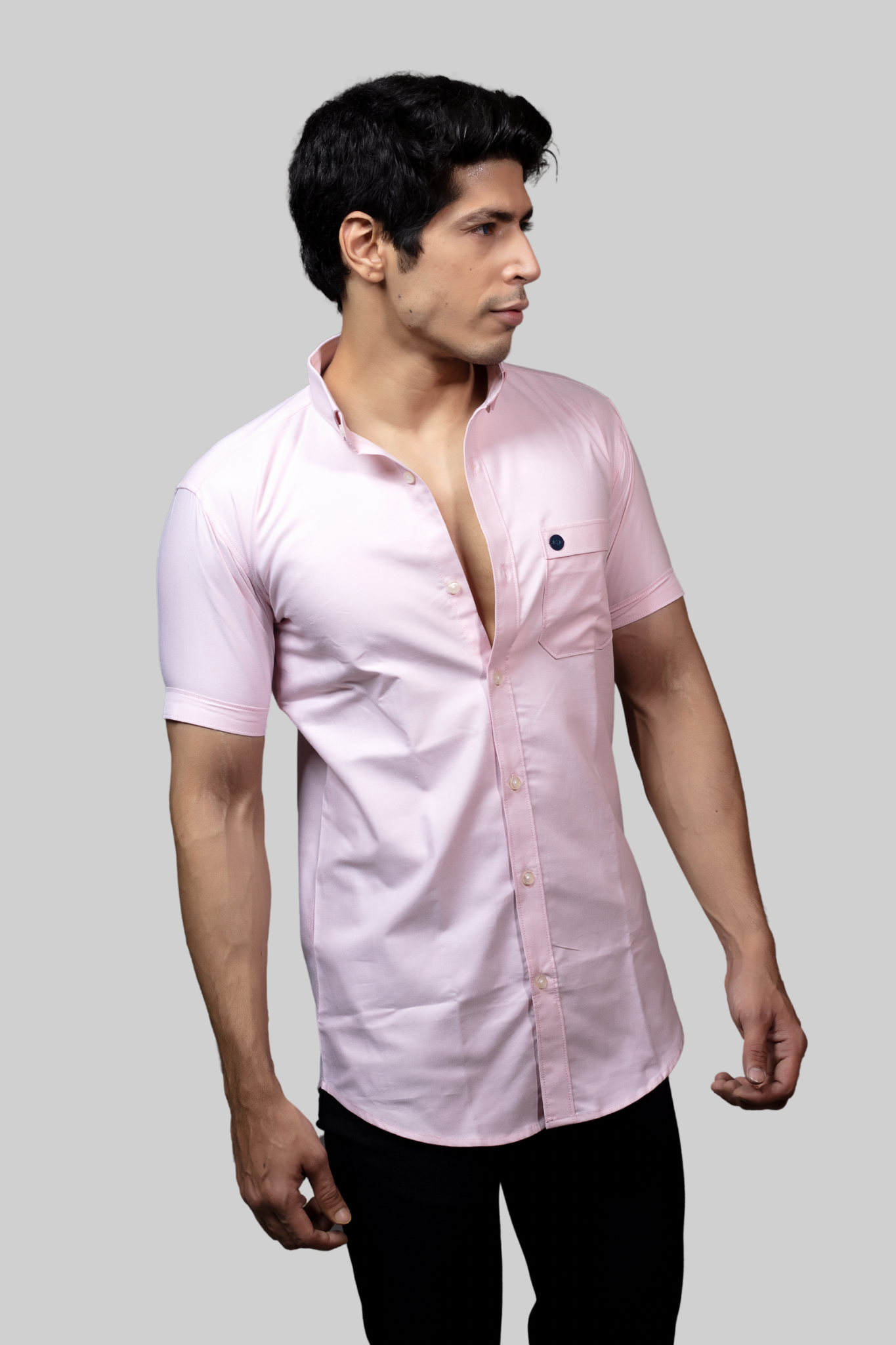 Pink Oxford Plain Shirt