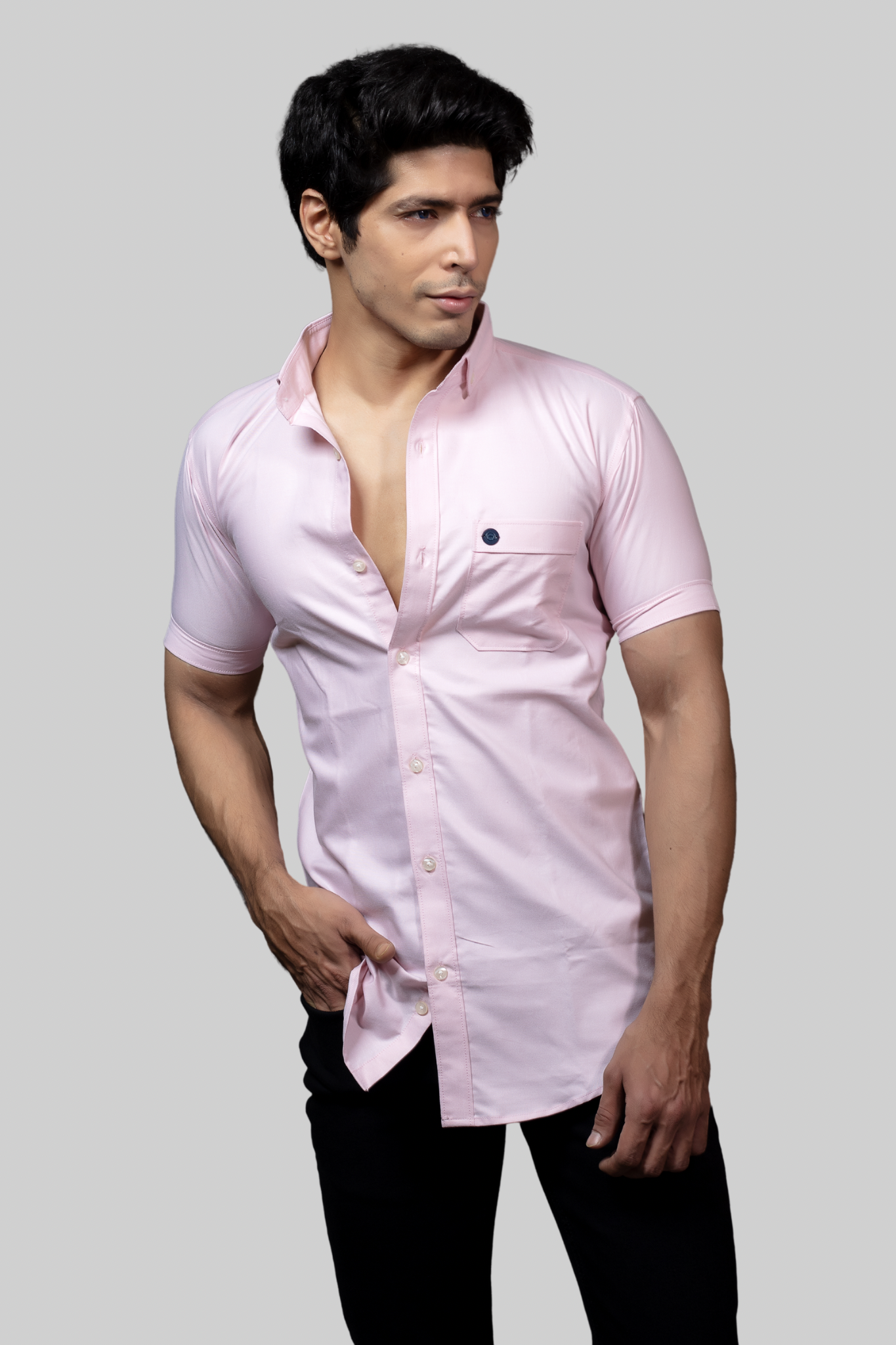 Pink Oxford Plain Shirt