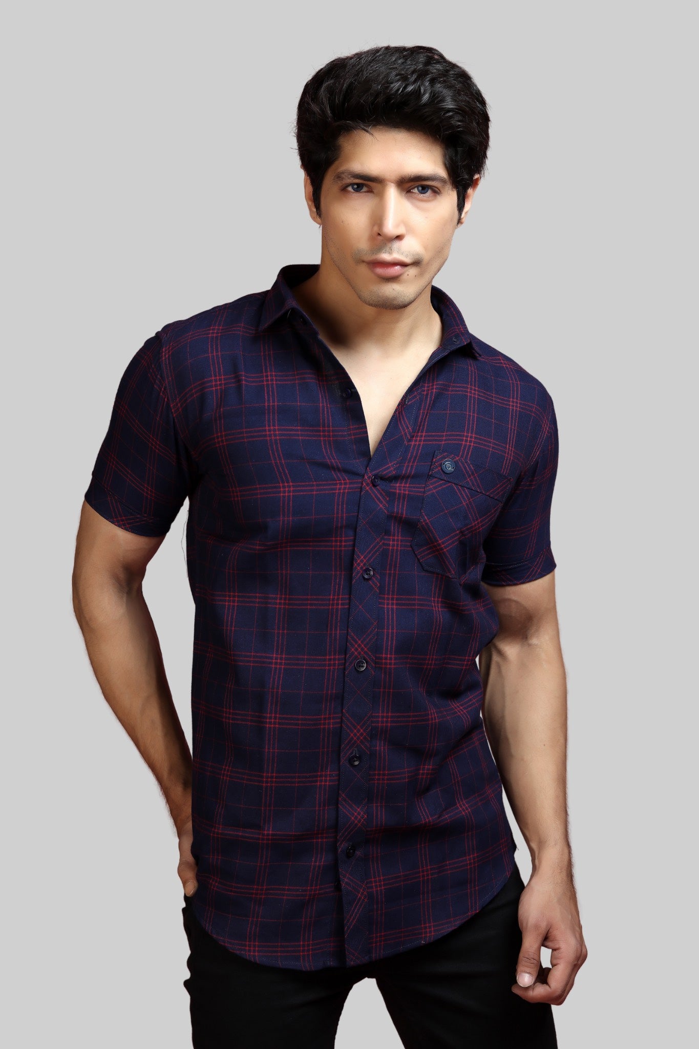 Red Indigo Check Shirt